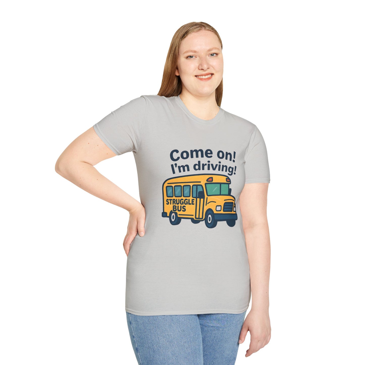 Struggle Bus T-Shirt, Funny Teacher Shirt, Back to School Gift, Cute Student Tee, Unisex Humor Tee