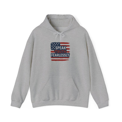 Unisex Hoodie with Empowering Message - Speak Truth Fearlessly | Motivational Sweatshirt for All Occasions, Gift Idea, Casual Wear, Activism