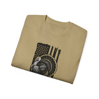 Thanksgiving Turkey Graphic Tee, Unisex Cotton T-Shirt for Holidays, Fall Wear, Family Gatherings, Thanksgiving Celebration, Casual Everyday