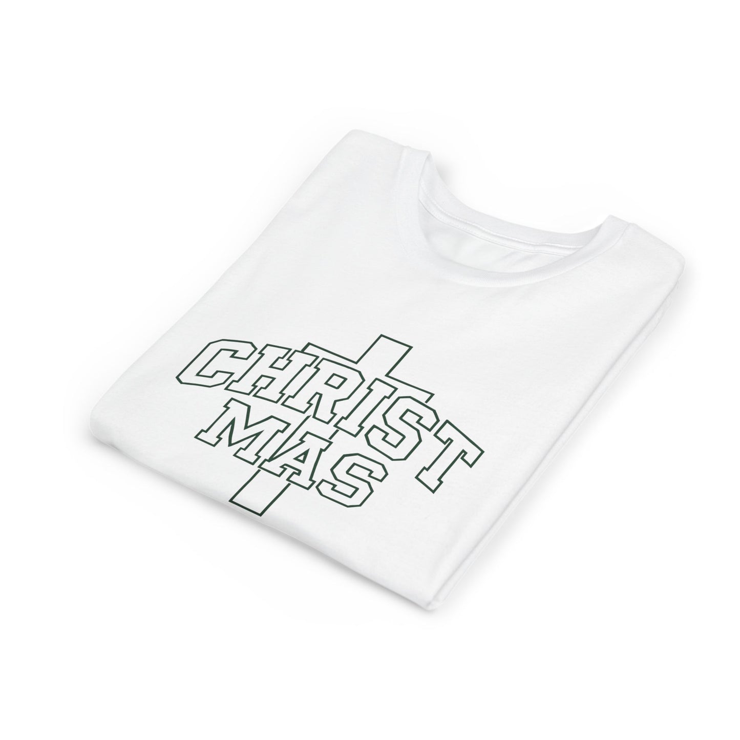 Youth Christmas Cross Tee - Kids Holiday Graphic Tee