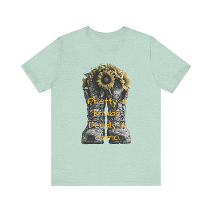 Pretty & Deadly Floral Tee, Unisex Short Sleeve Shirt, Flower Lover Gift, Casual Tee, Everyday Wear, Nature Lover Apparel