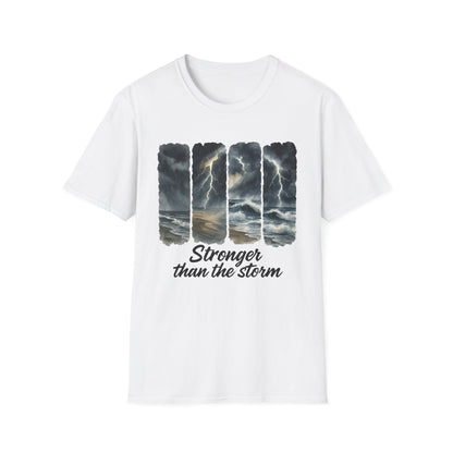 Inspirational Unisex T-Shirt - Stronger than the Storm, Motivational Tee, Gift for Him/Her, Casual Wear, Comfortable Apparel