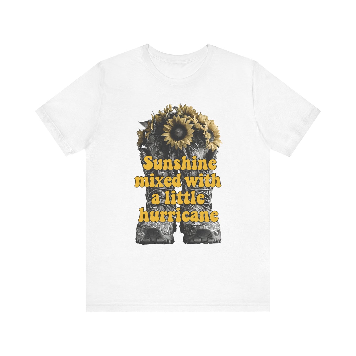 Sunshine Hurricane Tee | Short Sleeve Unisex Shirt, Inspirational T-Shirt, Gift for Her, Summer Fashion, Cute Graphic Tee