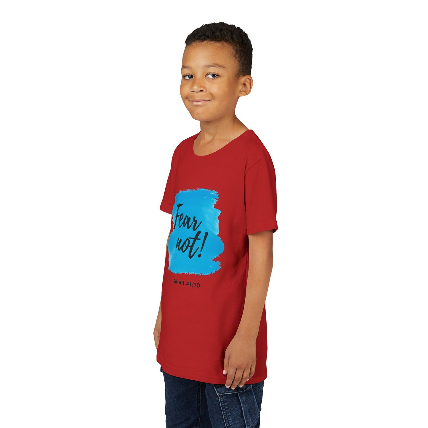 Fear Not Youth Tee - Inspirational Short Sleeve Shirt for Kids, Gift for Birthdays, Faith-Based Apparel, Motivational Wear