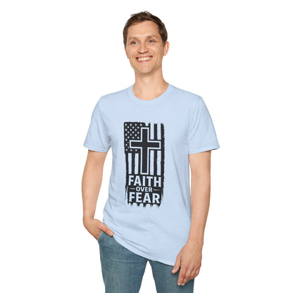 Faith Over Fear Unisex Softstyle T-Shirt - Inspirational Tee for Christians, Everyday Wear, Gifts for Him/Her, Faith-Based Apparel