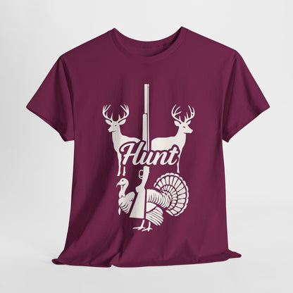 Unisex Heavy Cotton Tee - Hunt Design, Perfect for Outdoors Lovers, Hunting Season, Casual Wear, Gift for Hunters