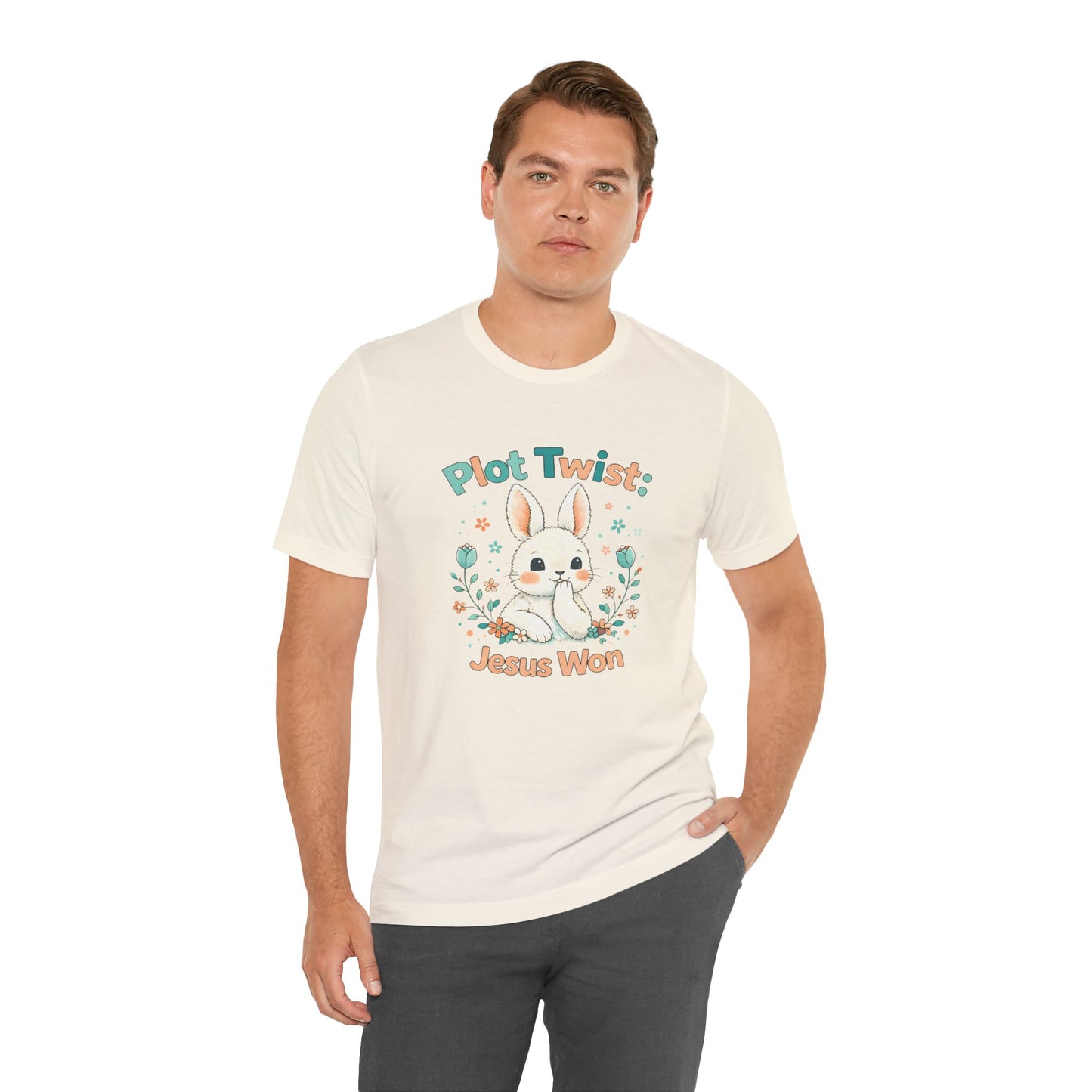 Easter Bunny 'Plot Twist: Jesus Won' Graphic Tee