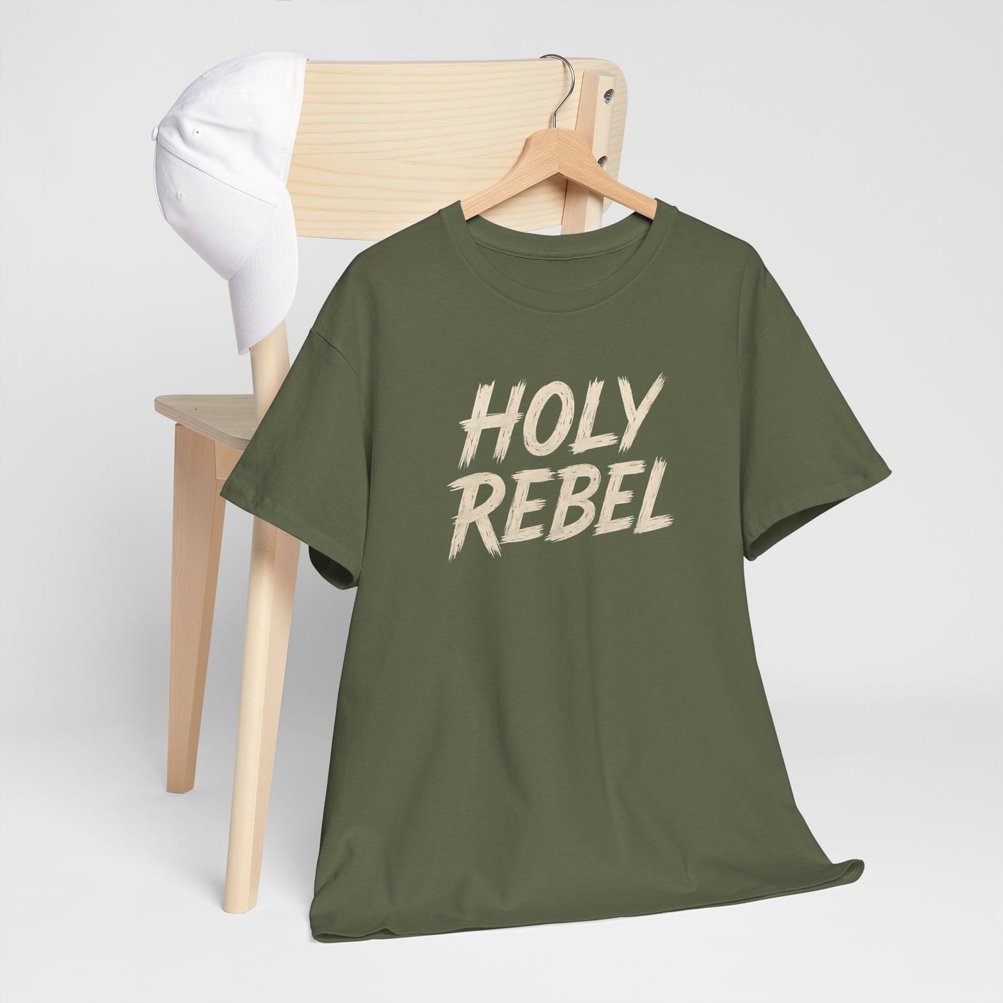 Holy Rebel Unisex Heavy Cotton Tee, Inspirational Christian T-Shirt, Unique Gift for Rebels, Faith-Based Apparel, Motivational Quote [...]