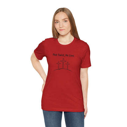 Christian T-Shirt "Plot Twist, He Lives" – Easter Resurrection Tee
