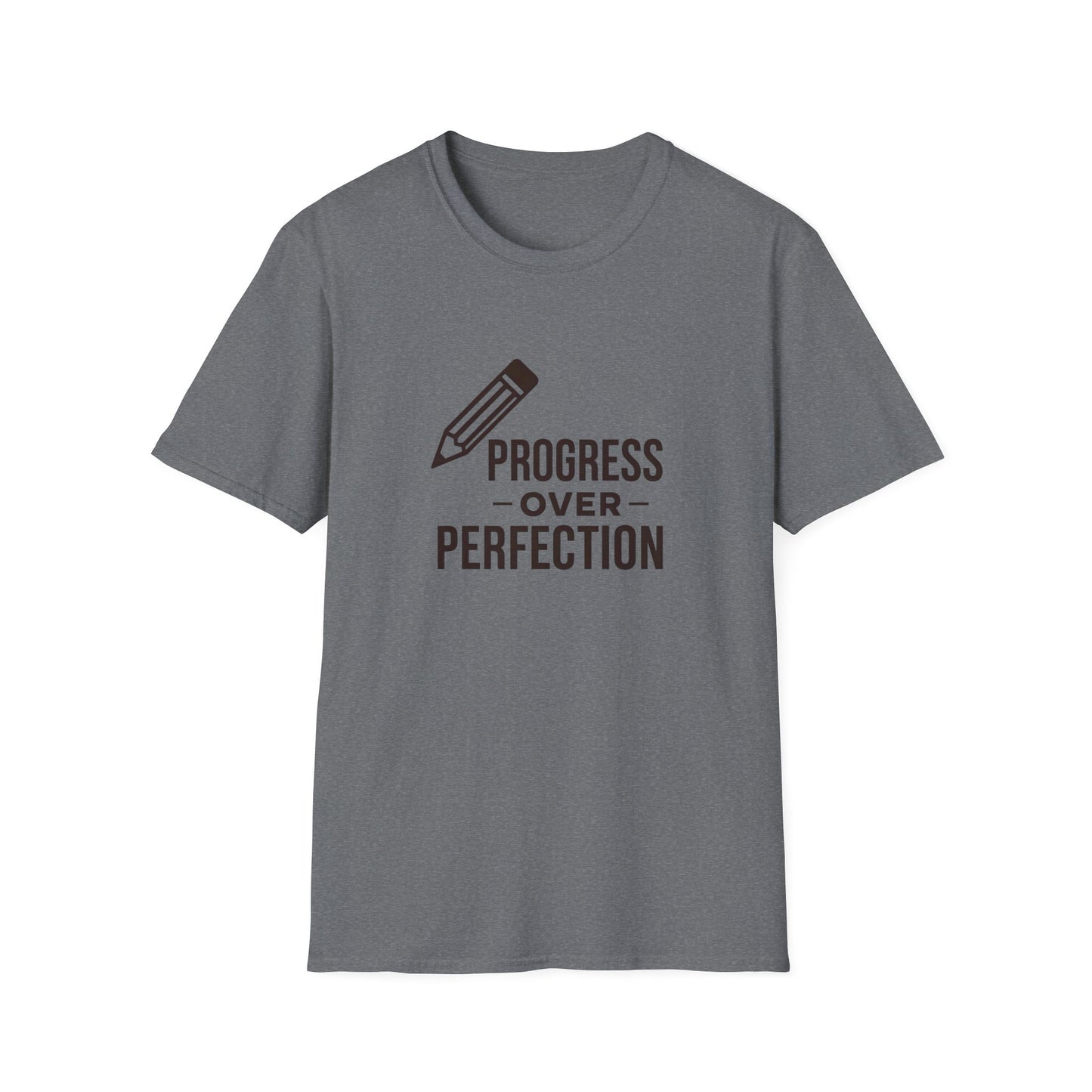 Progress Over Perfection Unisex Softstyle T-Shirt, Motivational Tee, Casual Wear, Gift for Students, Birthday, Self-Care
