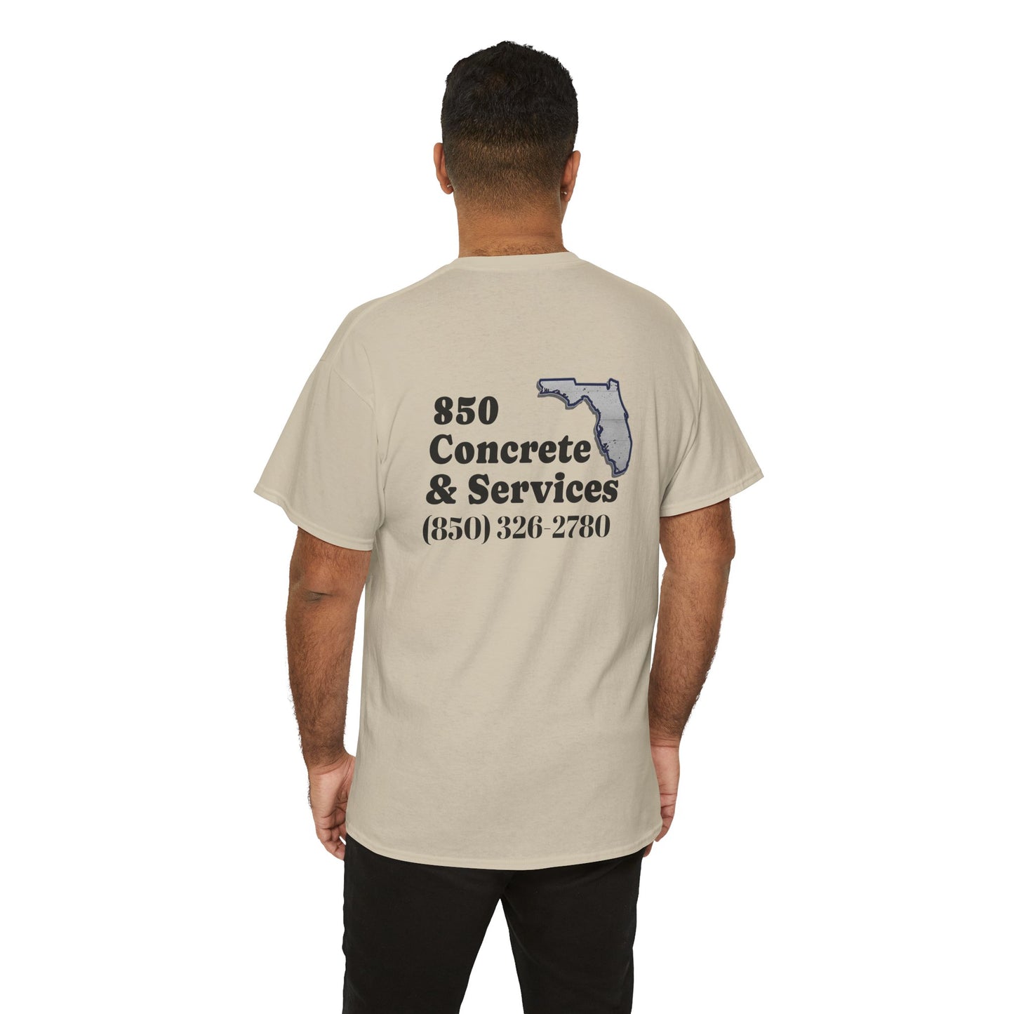 Custom Unisex Heavy Cotton Tee with Business Logo, Perfect for Workwear, Gift for Contractors, Promotional Use, Branding, Florida Services