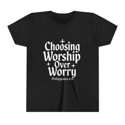 Youth Inspirational Tee - Choosing Worship Over Worry, Motivational Youth Shirt, Christian Apparel, Faith-Based Gift for Kids, [...]