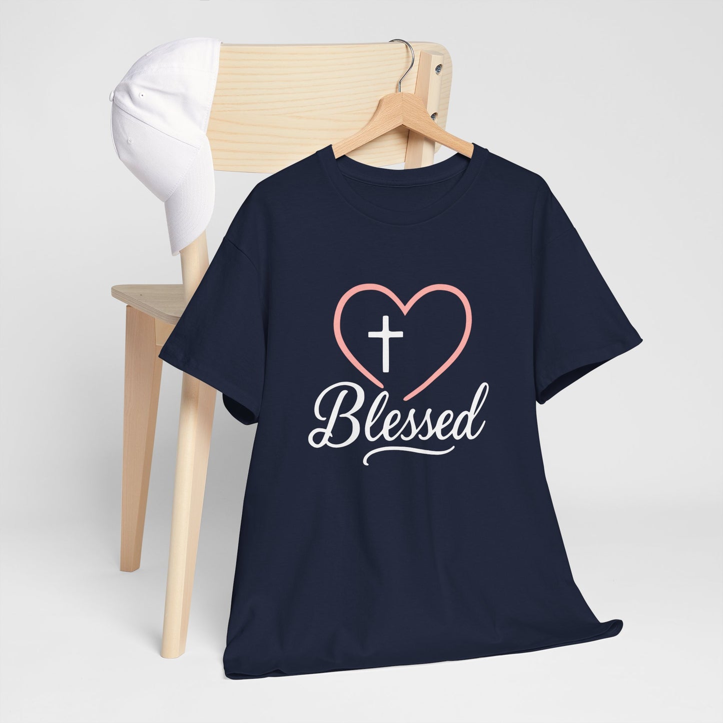 Blessed Unisex Heavy Cotton Tee - Faith T-Shirt, Christian Apparel, Gift for Her, Inspirational Shirt, Everyday Wear