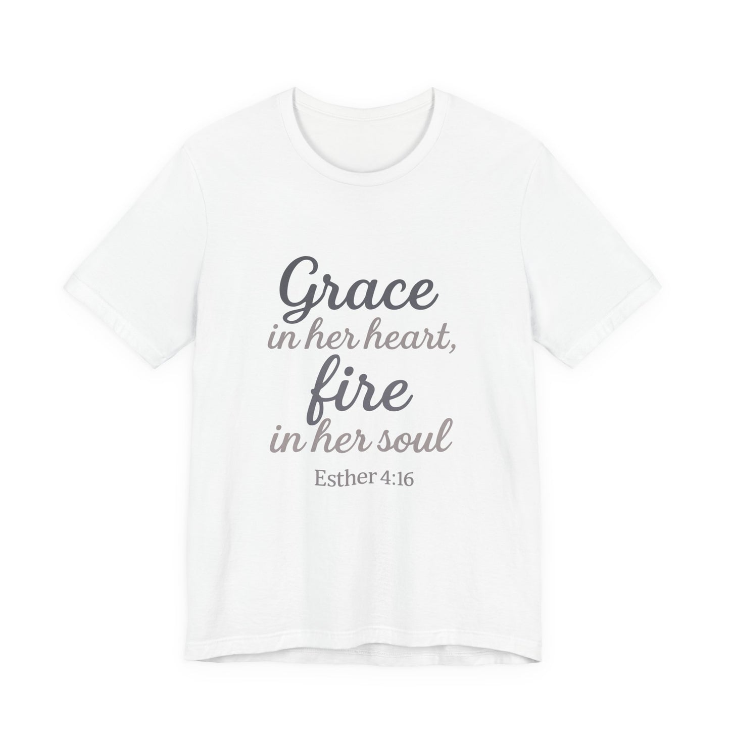 Grace in Her Heart Fire in Her Soul Tee | Inspirational Unisex Jersey Shirt for Women, Motivational Gift, Christian Apparel, [...]