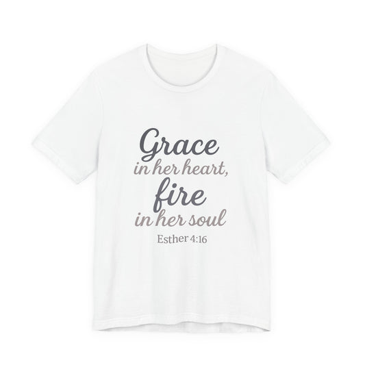 Grace in Her Heart Fire in Her Soul Tee | Inspirational Unisex Jersey Shirt for Women, Motivational Gift, Christian Apparel, [...]