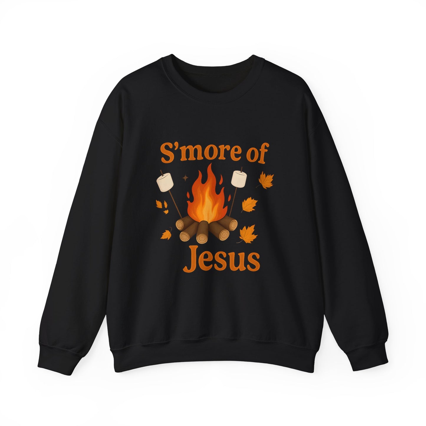 Cozy Autumn Crewneck Sweatshirt - S'more of Jesus, Fall Fashion, Religious Gift, Christian Apparel, Harvest Celebration, Thanksgiving