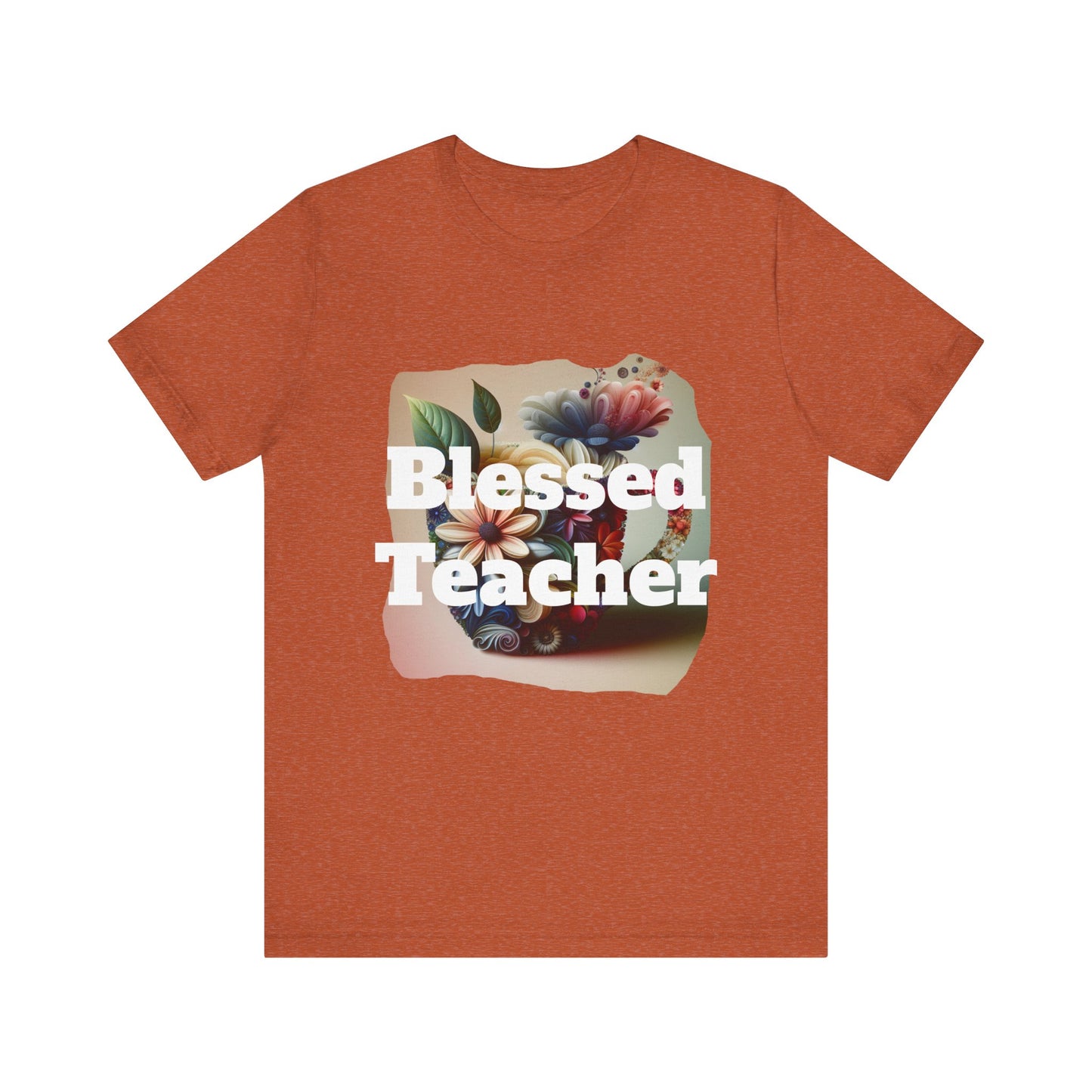 Blessed Teacher Tee - Unisex Jersey Short Sleeve T-Shirt, Gift for Educators, Teacher Appreciation, Floral Design, Everyday Wear