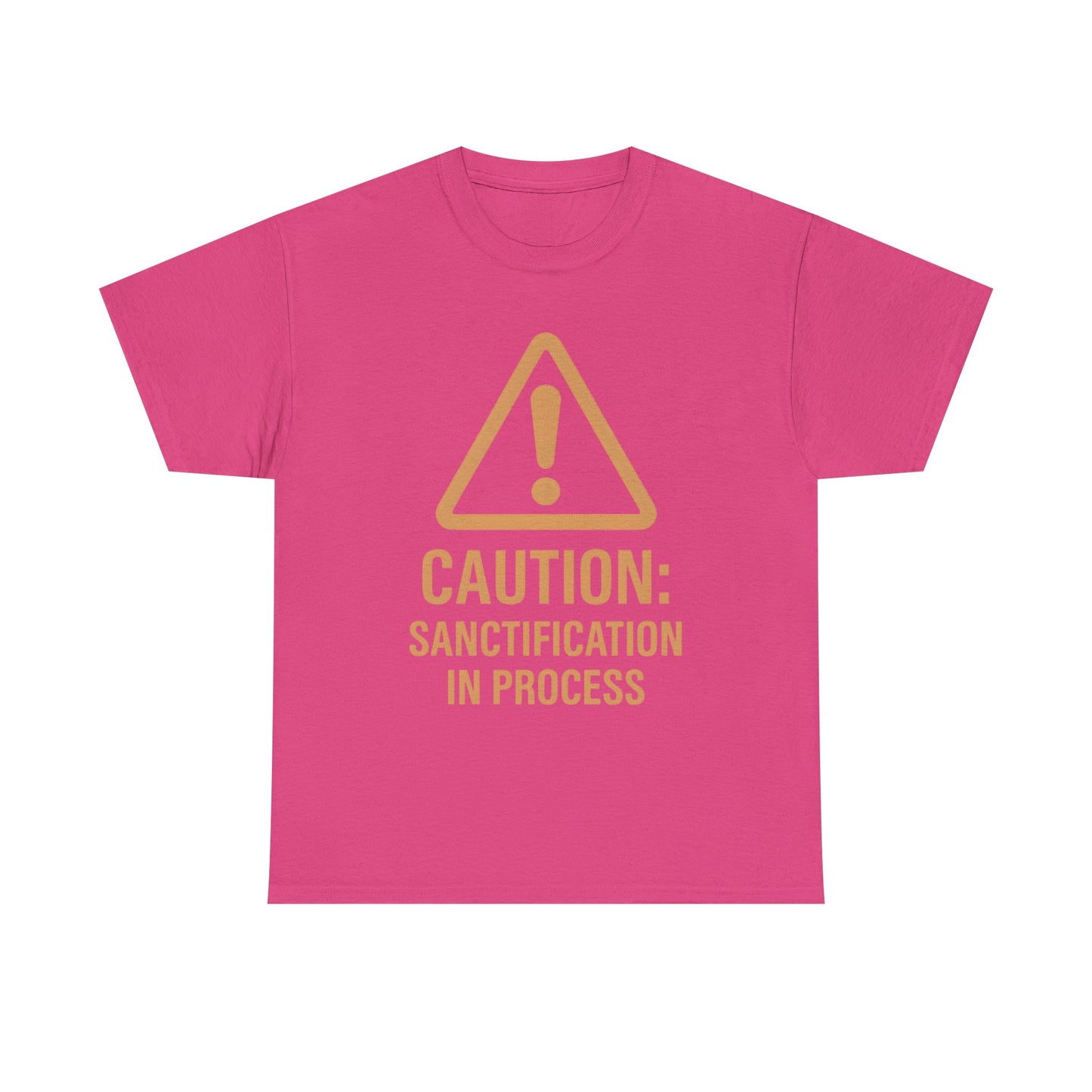 Caution Sanction Tee - Unisex Heavy Cotton T-Shirt for Casual, Gift, Humor, Christian Apparel, Everyday Wear