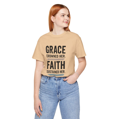 Faith and Grace Inspirational Tee, Bible Verse Shirt, Motivational T-Shirt, Christian Apparel, Religious Gift, Unisex Graphic Tee