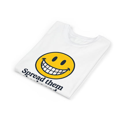 Cheerful Smile Youth Tee, Funny Kids Shirt, Positive Vibes T-Shirt, Gift for Birthday, Summer Fun Apparel, Spread Cheeks and Smile