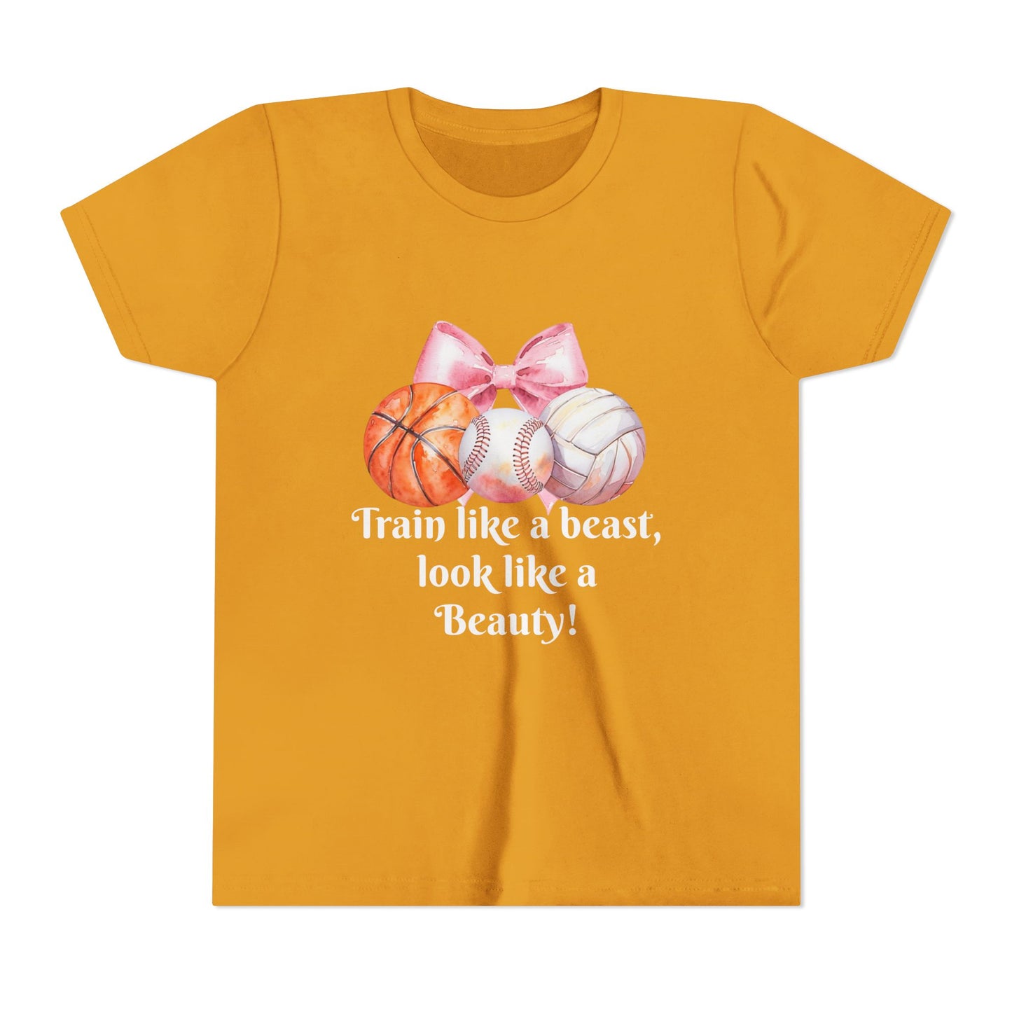 Train Like a Beast Youth Tee, Motivational Sports Tee, Kids Workout Shirt, Athletic Wear, Gifts for Young Athletes, Back to School