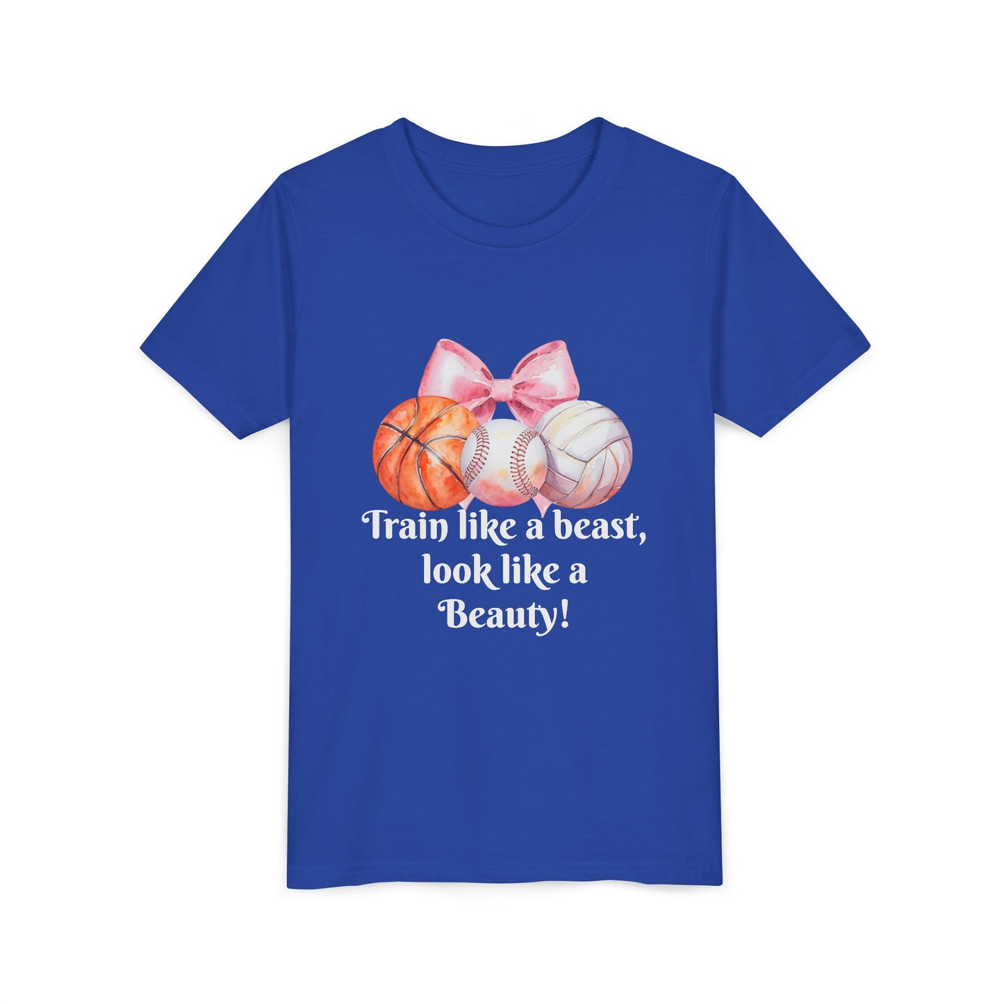 Train Like a Beast Youth Tee, Motivational Sports Tee, Kids Workout Shirt, Athletic Wear, Gifts for Young Athletes, Back to School