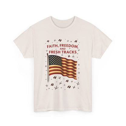 Patriotic Freedom Tee | Unisex Heavy Cotton T-Shirt, Independence Day Wear, Gift for Patriots, Summer Casual Top, American Spirit Apparel
