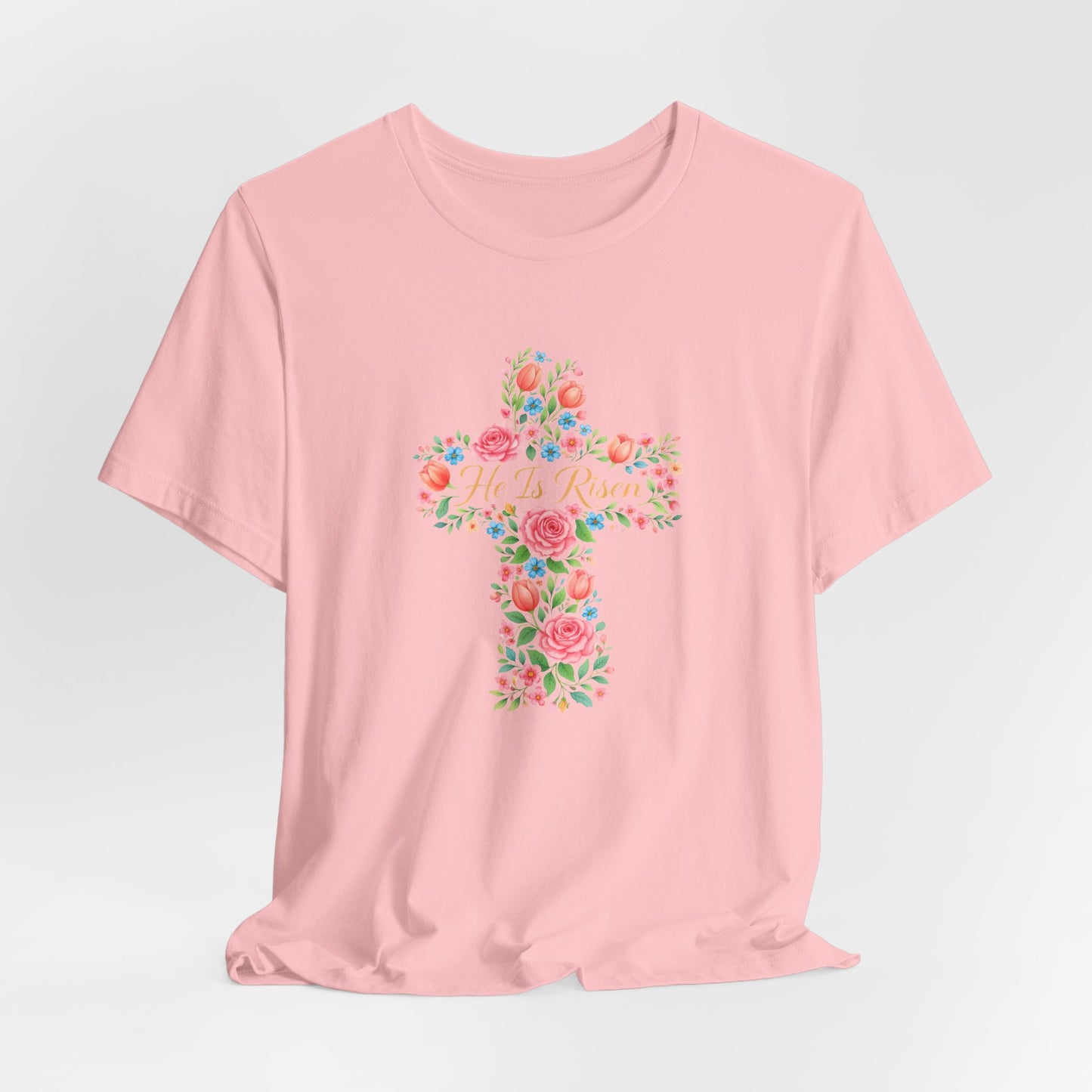 Floral Cross T-Shirt — Vintage Rose Faith Tee