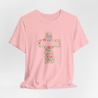Floral Cross T-Shirt — Vintage Rose Faith Tee