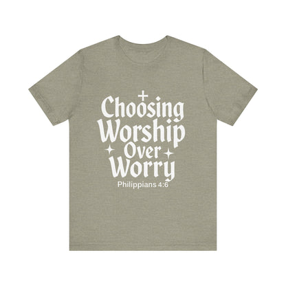 Faith-Inspired Unisex Tee: Choosing Worship Over Worry, Christian Apparel, Inspirational Gift, Spiritual T-Shirt, Everyday Wear, Gift [...]