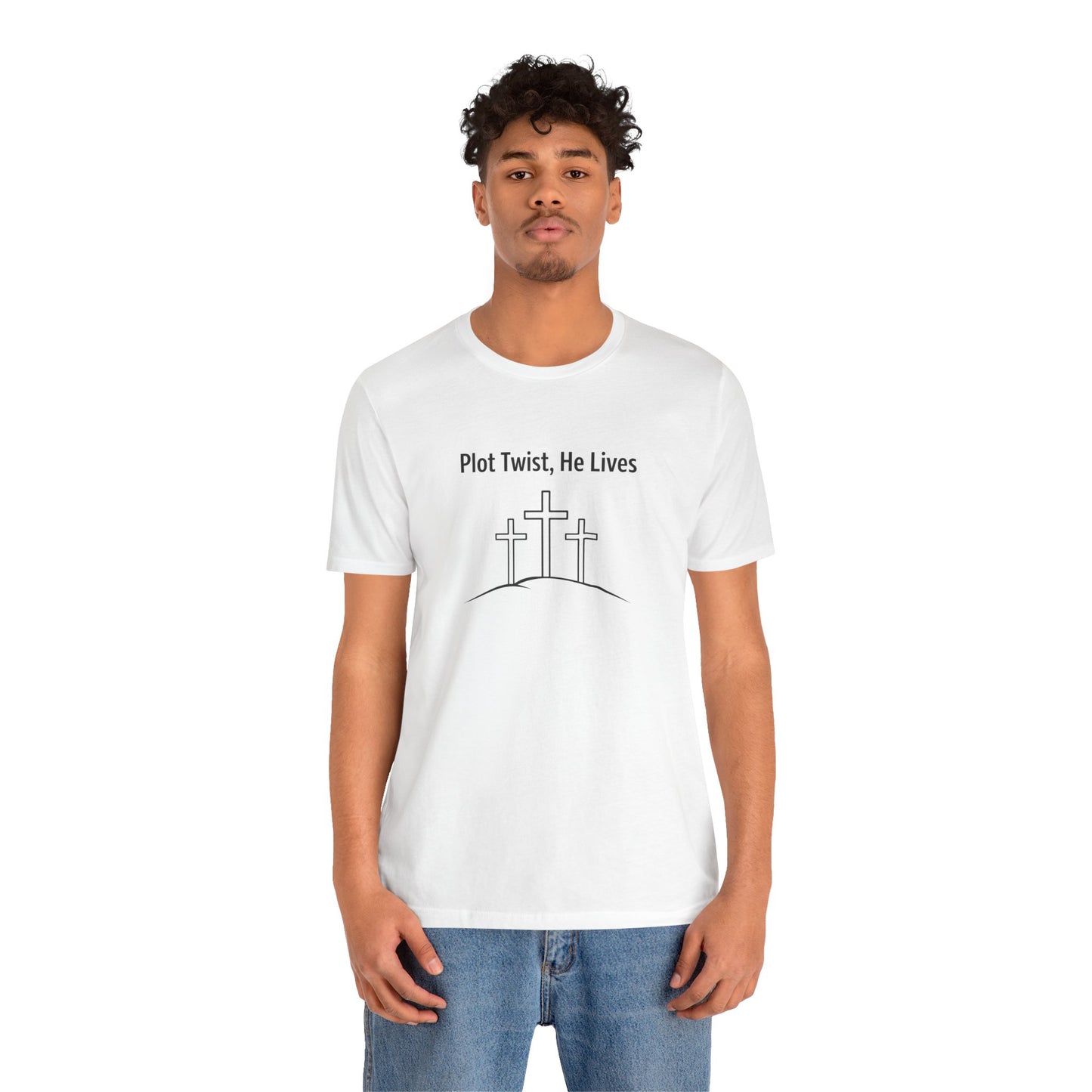 Christian T-Shirt "Plot Twist, He Lives" – Easter Resurrection Tee