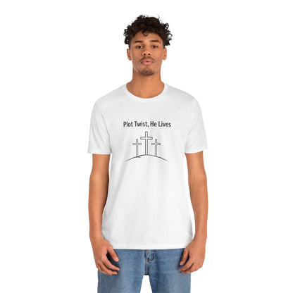 Christian T-Shirt "Plot Twist, He Lives" – Easter Resurrection Tee
