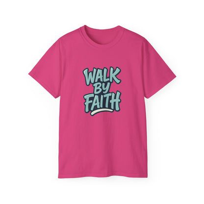 Walk by Faith Inspirational Unisex Tee, Motivational T-Shirt, Faith-Based Clothing, Gift for Believers, Casual Everyday Wear