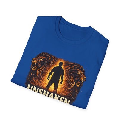 Unshaken T-Shirt – Christian Faith Lion Design (Daniel 6:22)