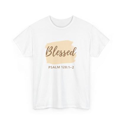 Blessed Unisex Heavy Cotton Tee, Inspirational Shirt, Faith-Based Apparel, Christian Gift, Everyday Casual Wear