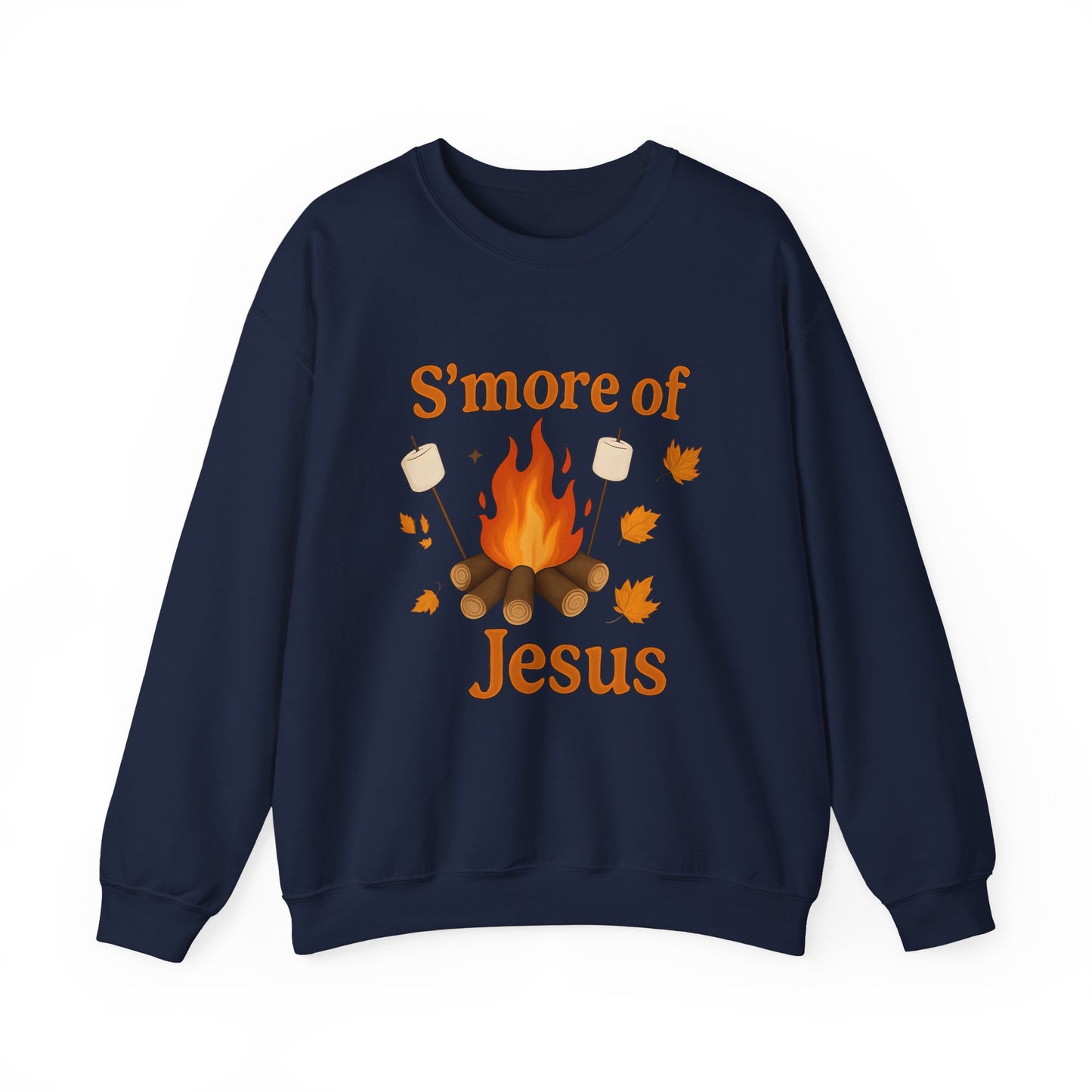 Cozy Autumn Crewneck Sweatshirt - S'more of Jesus, Fall Fashion, Religious Gift, Christian Apparel, Harvest Celebration, Thanksgiving