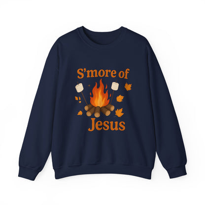 Cozy Autumn Crewneck Sweatshirt - S'more of Jesus, Fall Fashion, Religious Gift, Christian Apparel, Harvest Celebration, Thanksgiving