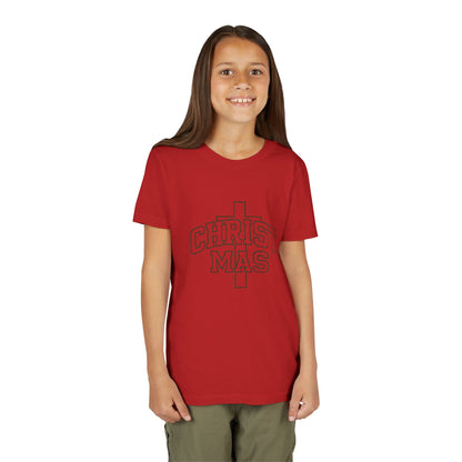 Youth Christmas Cross Tee - Kids Holiday Graphic Tee