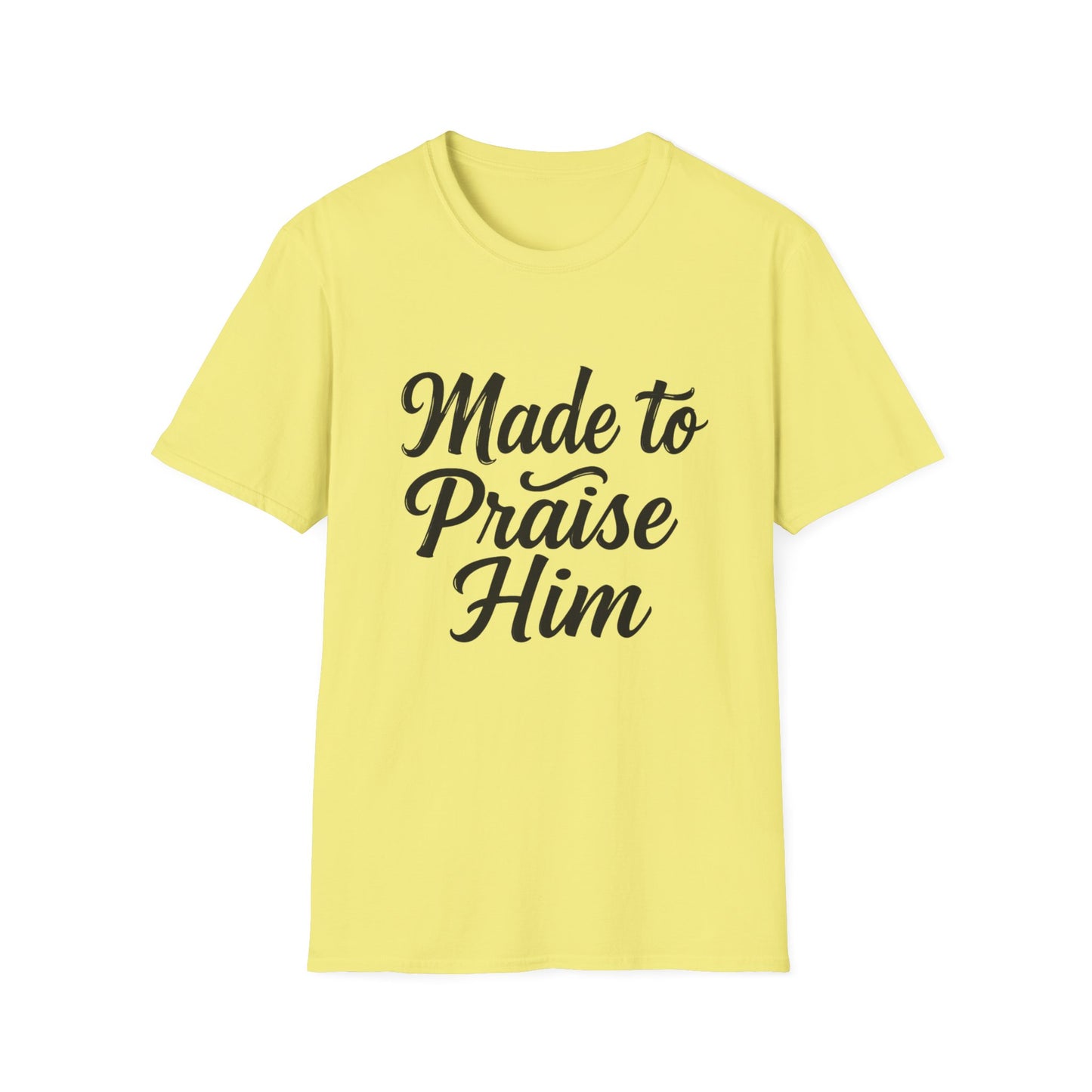 Made to Praise Him Unisex Softstyle T-Shirt, Inspirational Tee, Christian Apparel, Casual Wear, Faith-Based Gift, Unisex Graphic Shirt