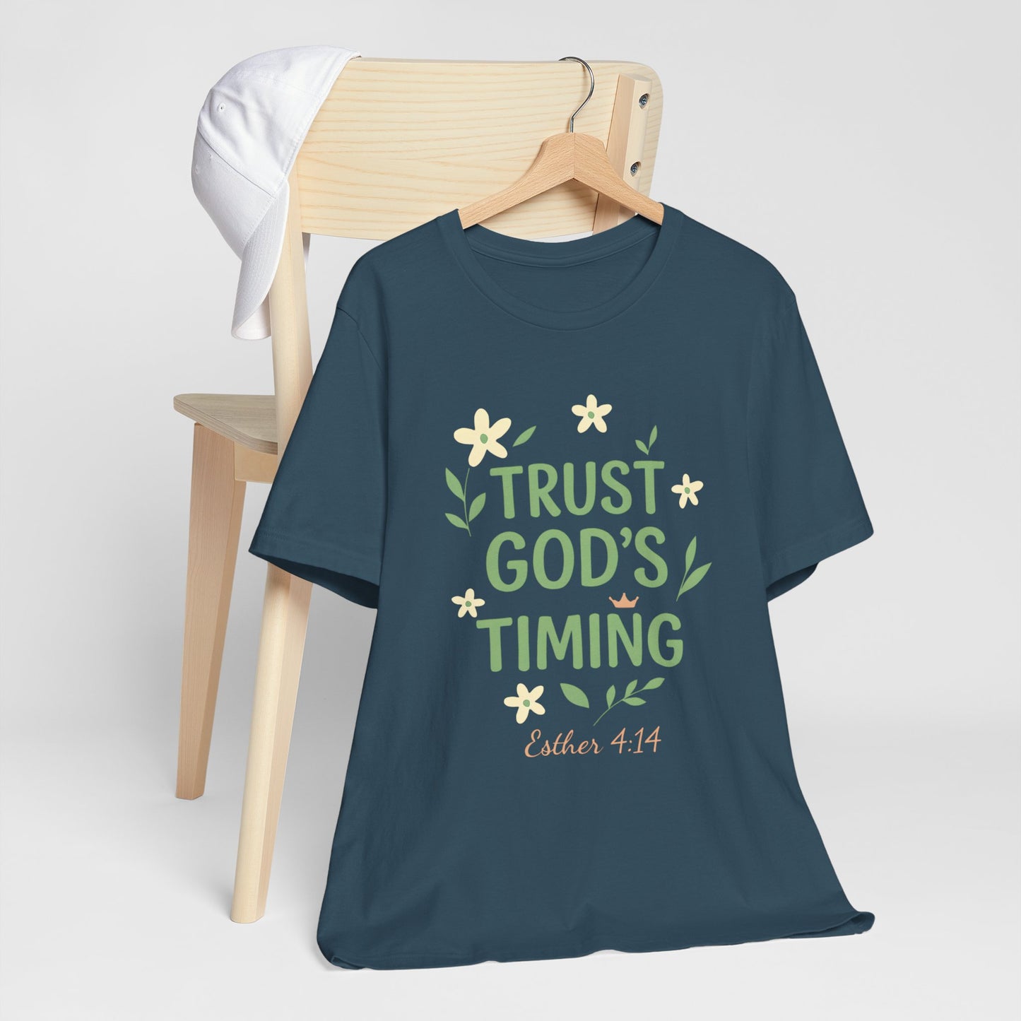 Trust God's Timing Tee, Inspirational Short Sleeve Shirt, Faith-Based Apparel, Gift for Believers, Bible Verse Tee, Everyday Wear