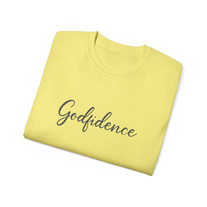 Godfidence Unisex Ultra Cotton Tee - Inspirational T-Shirt, Motivational Gift, Faith Apparel, Spiritual Wear, Casual Top