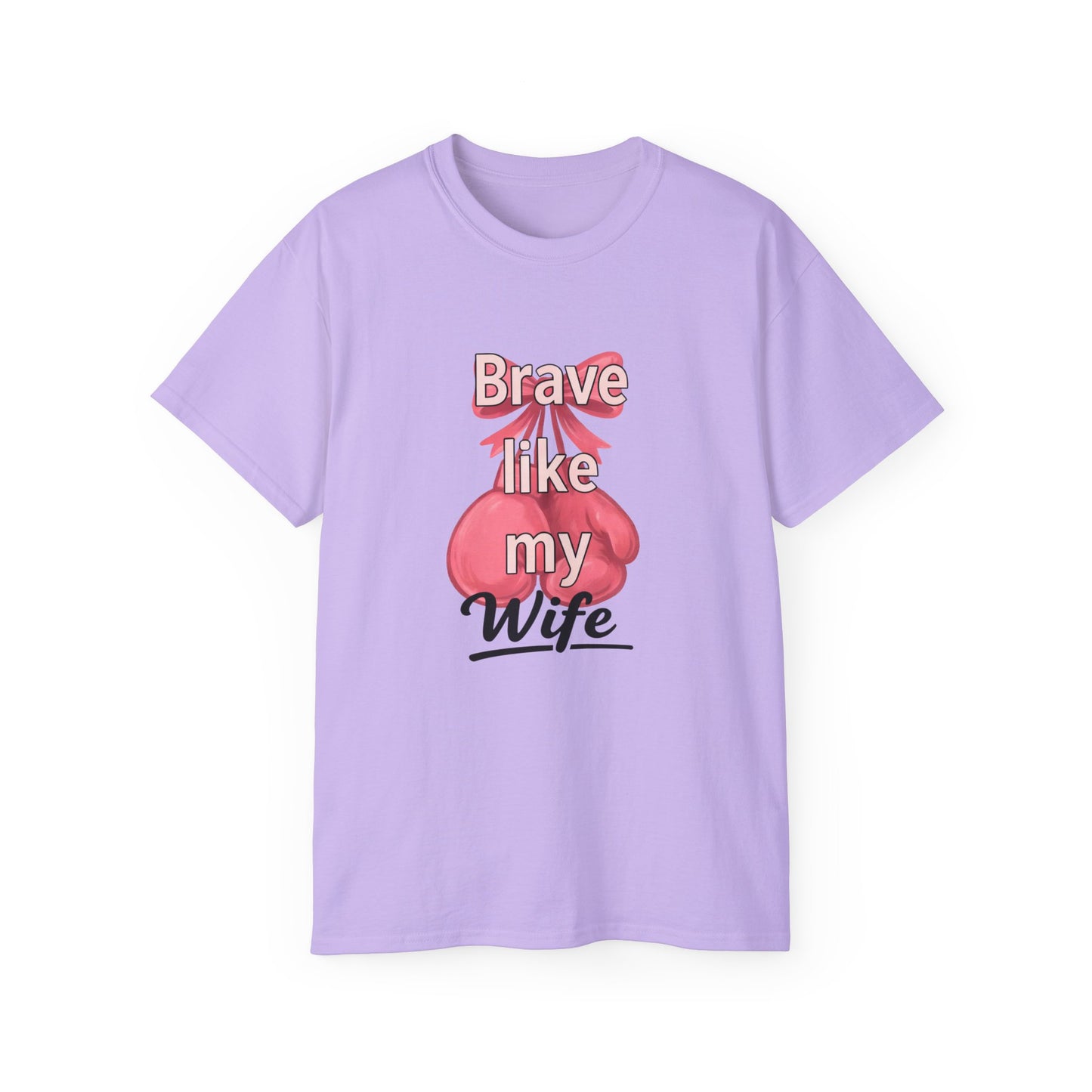 Brave Like My Wife Tee - Inspirational Unisex Ultra Cotton Shirt for Encouragement, Gifts, Motivational Wear, Cancer Awareness, [...]