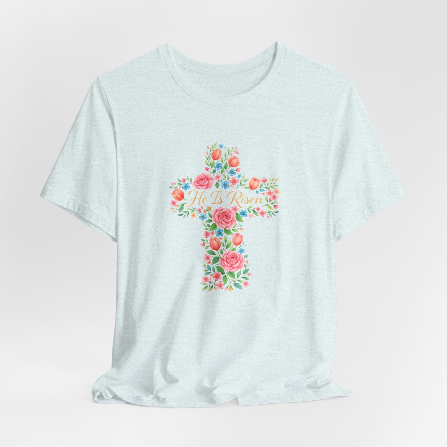Floral Cross T-Shirt — Vintage Rose Faith Tee