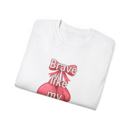 Brave Like My Wife Tee - Inspirational Unisex Ultra Cotton Shirt for Encouragement, Gifts, Motivational Wear, Cancer Awareness, [...]