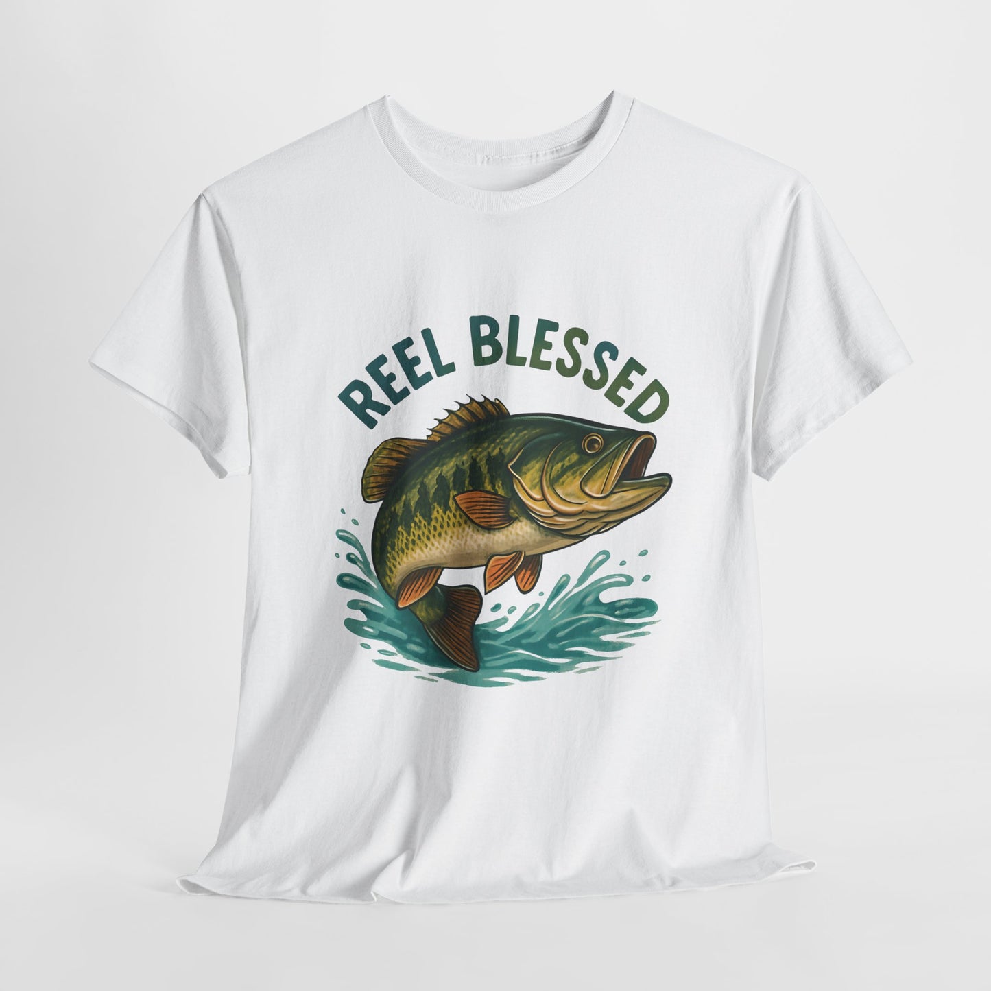 Reel Blessed Fishing Tee, Unisex Cotton Shirt, Perfect Gift for Anglers, Ideal for Fishing Trips, Casual Wear, Outdoor Adventures