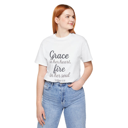 Grace in Her Heart Fire in Her Soul Tee | Inspirational Unisex Jersey Shirt for Women, Motivational Gift, Christian Apparel, [...]