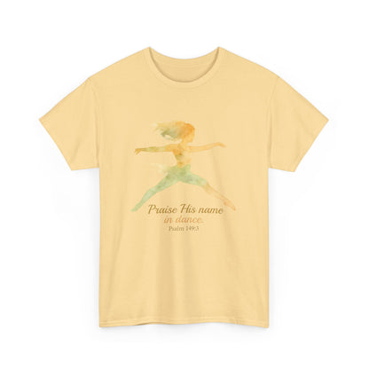Inspirational Yoga Tee - Praise His Name, Unisex Cotton T-Shirt, Fitness Gift, Spiritual Workout Top, Mindfulness Apparel