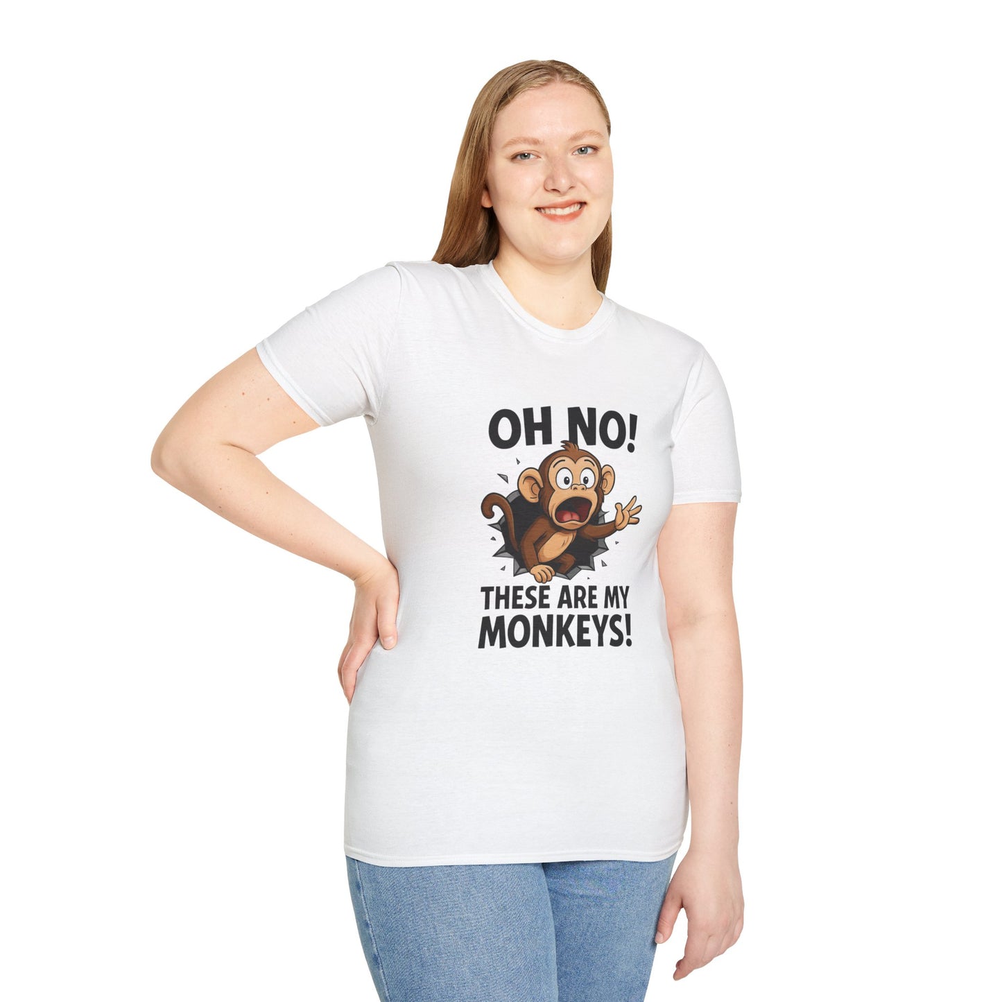 Funny Monkey T-Shirt, Family Reunion Gift, Birthday Humor Shirt, Animal Lover Apparel, Casual Wardrobe Staple