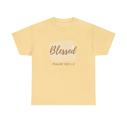Blessed Unisex Heavy Cotton Tee, Inspirational Shirt, Faith-Based Apparel, Christian Gift, Everyday Casual Wear