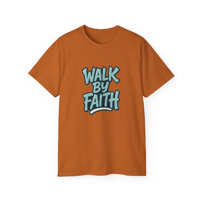 Walk by Faith Inspirational Unisex Tee, Motivational T-Shirt, Faith-Based Clothing, Gift for Believers, Casual Everyday Wear